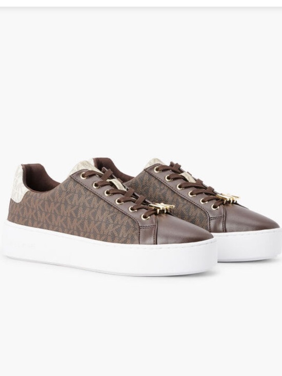 MICHAEL Michael Kors Shoes - Size 9.5 MICHAEL Michael Kors Poppy Logo Platform Sneaker w/ Gold Accent (ABBA)